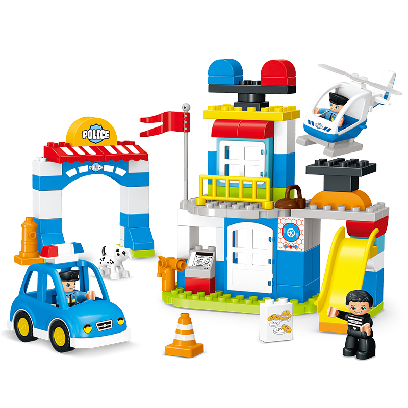 Klocki Zestaw Klocków 92el Policja Posterunek Samochód City Dla Dzieci