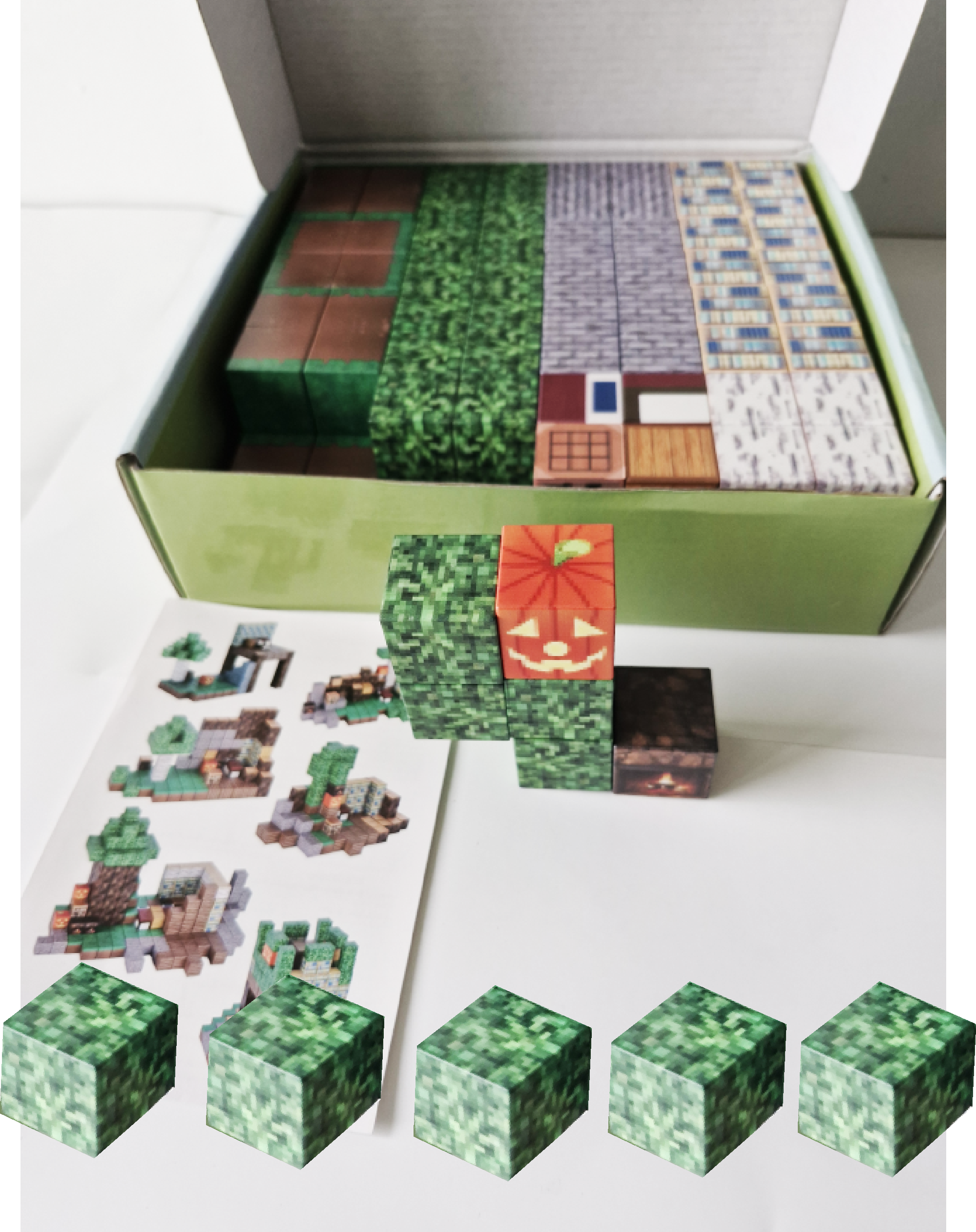 Klocki magnetyczne Minecraft 128 elelmentów MagBro - obrazek 8