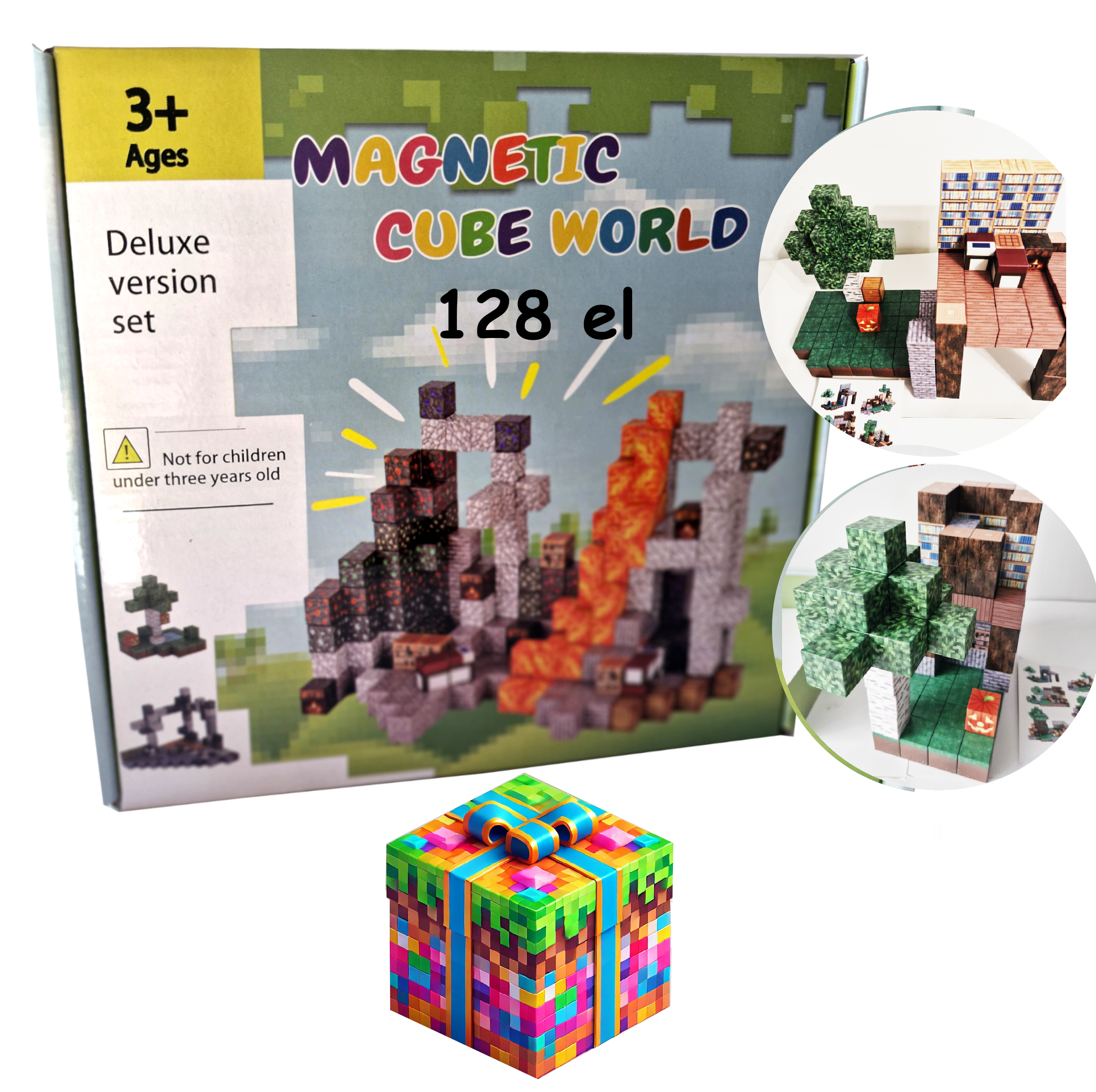 Klocki magnetyczne Minecraft Explorer MagBro 128 elementów Promocja - obrazek 5