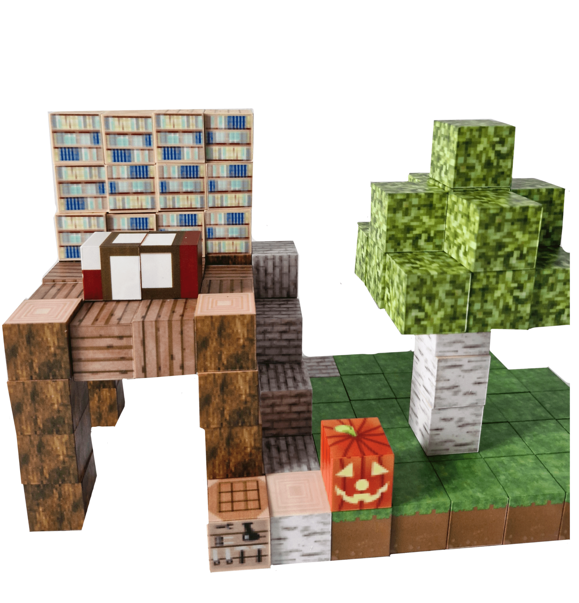 Klocki magnetyczne Minecraft 128 elelmentów MagBro - obrazek 3