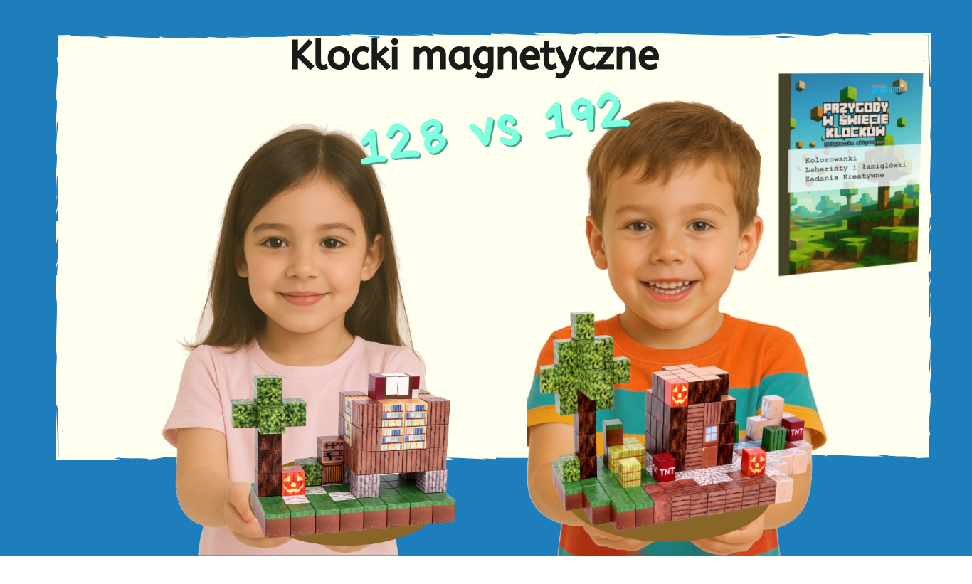 Porównanie zestawów magnetycznych Minecraft: 128 vs 192 elementy