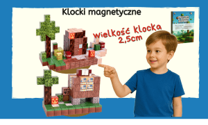 Klocki magnetyczne Minecraft duże 2,5 cm — lepsza chwytność, stabilniejsze konstrukcje i szybszy efekt „wow”
